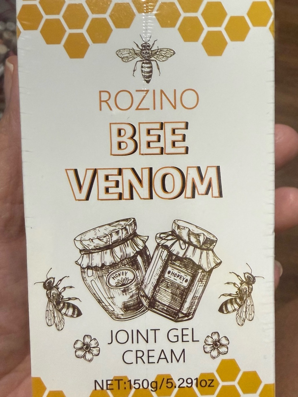 Rozino Bee Venom Joint Gel Cream — White & Gold